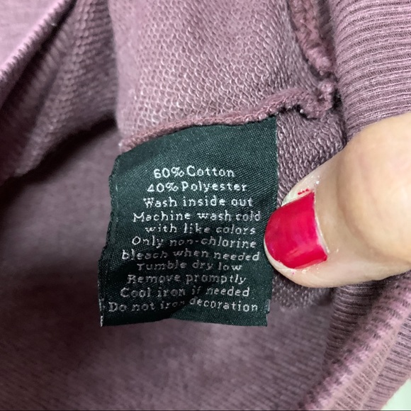 Rock & Republic Purple Acid Wash Stud Sweatshirt - Picture 4 of 9